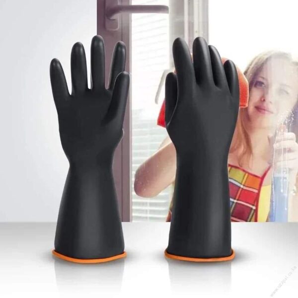 Rubber Gloves (Black) - Image 3